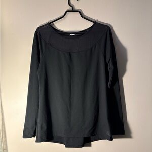 The North Face Black Long Sleeve Athletic Top Mesh Panel Women’s Small